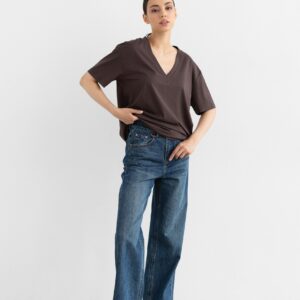 Футболка коричневая спереди полный рост T-Shirt 2H'25, Onesize